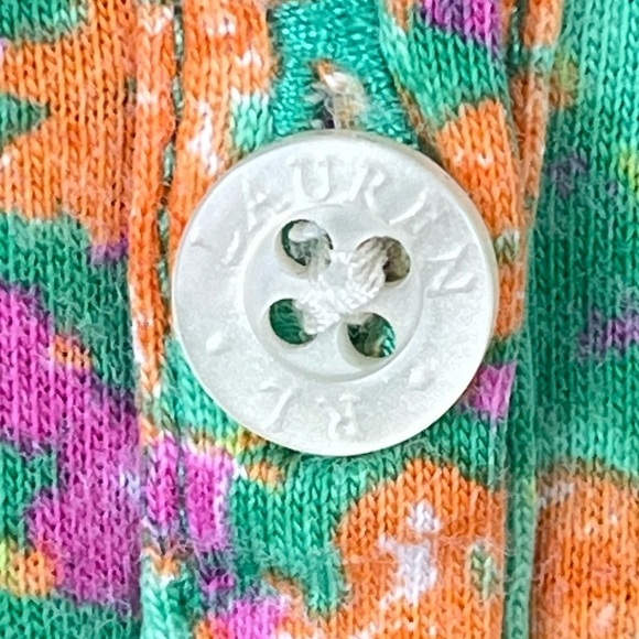 LAUREN RALPH LAUREN Paisley Shirt Cap Sleeve Large - Picture 5 of 13